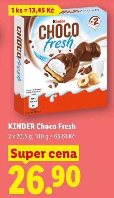 KINDER Choco Fresh, 2 x 20,5 g