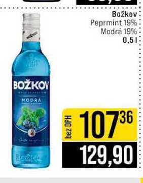 Božkov Peprmint 19% Modrá 19% 0,5l