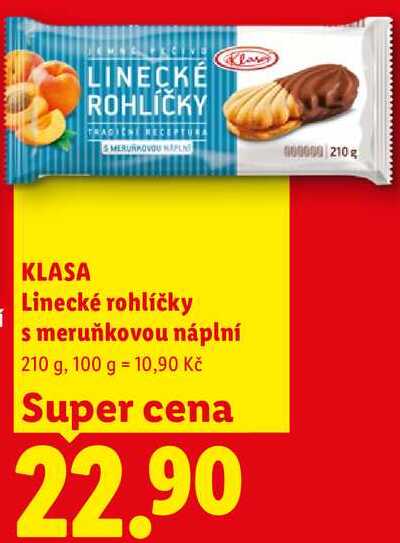 KLASA Linecké rohlíčky s meruňkovou náplní, 210 g