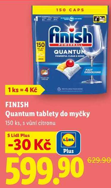 FINISH Quantum tablety do myčky, 150 ks