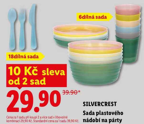 SILVERCREST Sada plastového nádobí na párty