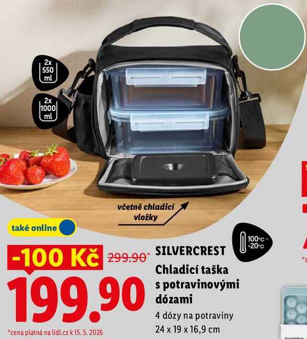SILVERCREST Chladicí taška s potravinovými dózami