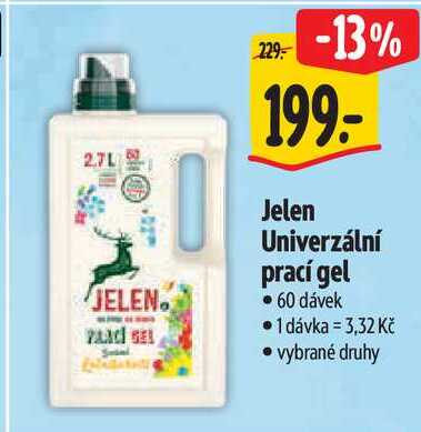 Jelen Univerzální prací gel, 60 dávek