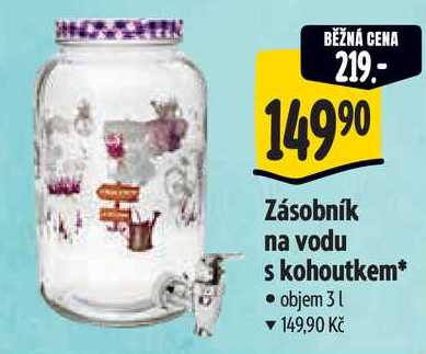 Zásobník na vodu s kohoutkem