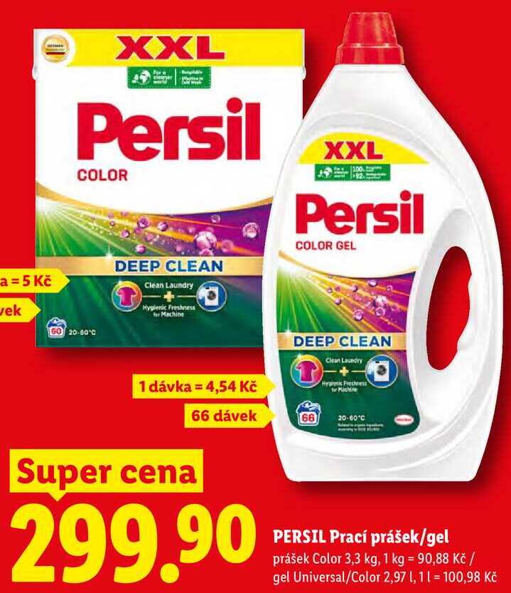 PERSIL Prací prášek/gel prášek, 66/60 PD