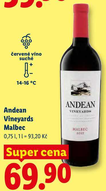 Andean Vineyards Malbec, 0,75 l