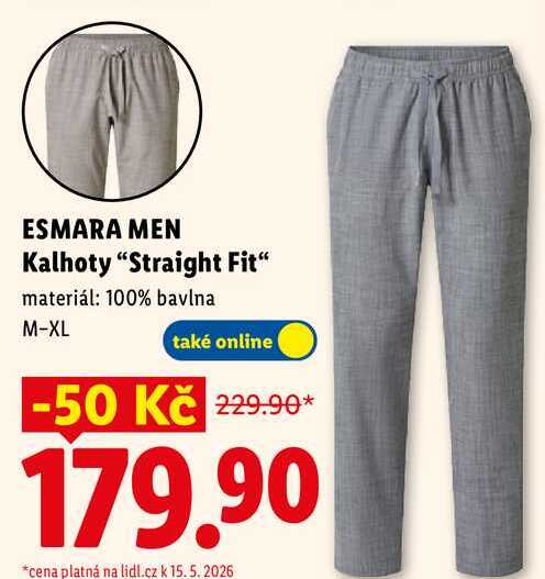 ESMARA MEN Kalhoty "Straight Fit" 