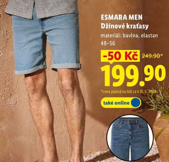 ESMARA MEN Džínové kraťasy
