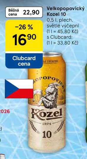 Velkopopovický Kozel 10, 0.5 l