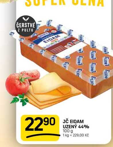 JČ EIDAM UZENÝ 44% 100 g