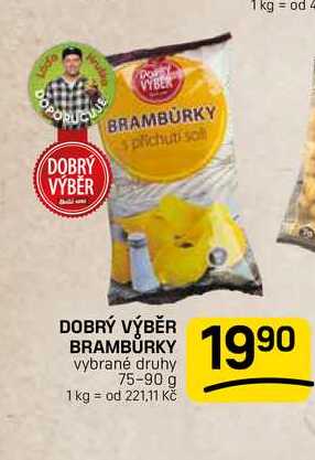DOBRÝ VÝBĚR BRAMBURKY vybrané druhy 75-90 g