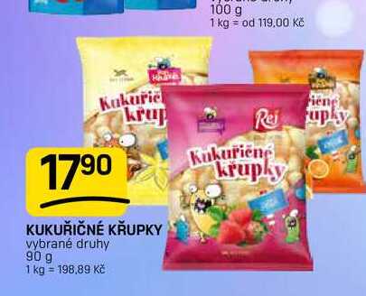 KUKUŘIČNÉ KŘUPKY vybrané druhy 90 g