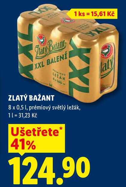 ZLATÝ BAŽANT, 8 x 0,5 l