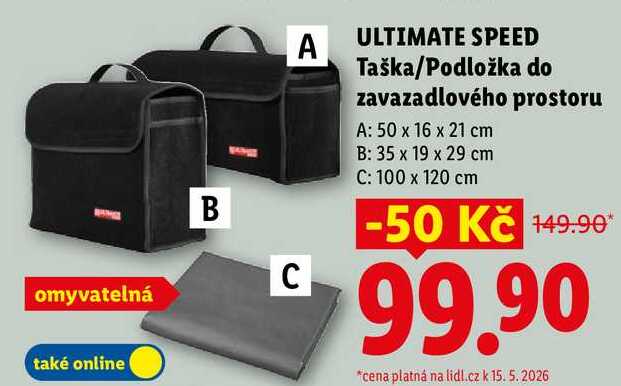 ULTIMATE SPEED Taška/Podložka do zavazadlového prostoru