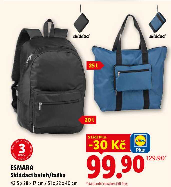ESMARA Skládací batoh/taška