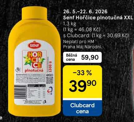 Senf Hořčice plnotučná XXL, 1,3 kg