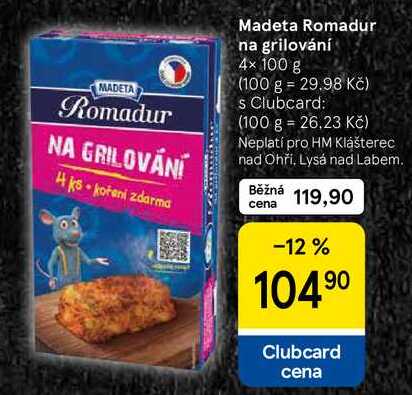 Madeta Romadur na grilování, 4× 100 g 