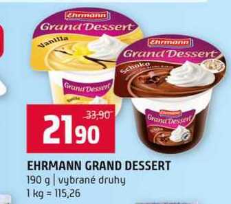 EHRMANN GRAND DESSERT 190 g vybrané druhy 
