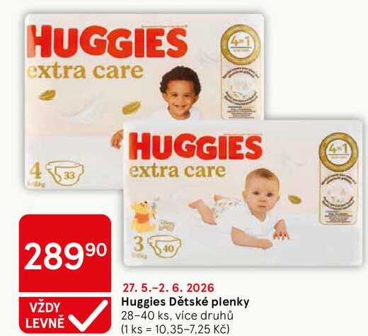 Huggies Dětské plenky, 28-40 ks, více druhů  