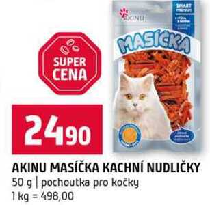 AKINU MASÍČKA KACHNÍ NUDLIČKY 50 g pochoutka pro kočky