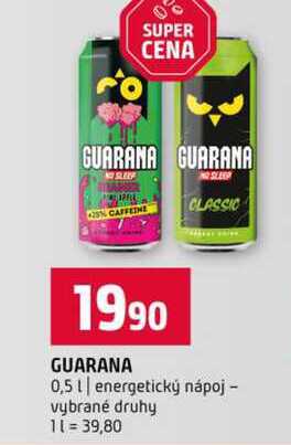 GUARANA 0,5l energetický nápoj vybrané druhy 