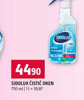 SIDOLUX ČISTIČ OKEN 750 ml