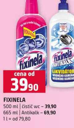FIXINELA 500 ml čistič wc 665 ml Antikalk