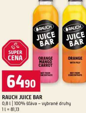 RAUCH JUICE BAR 0,8l 100% šťáva vybrané druhy