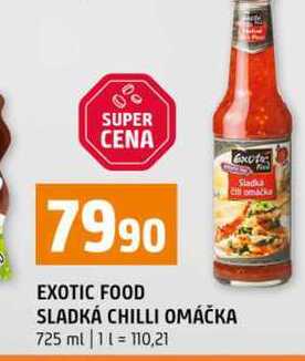 EXOTIC FOOD SLADKÁ CHILLI OMÁČKA 725 ml