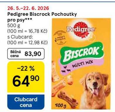 Pedigree Biscrock Pochoutky pro psy, 500 g