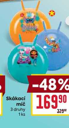 Skákací míč 3 druhy 1ks 