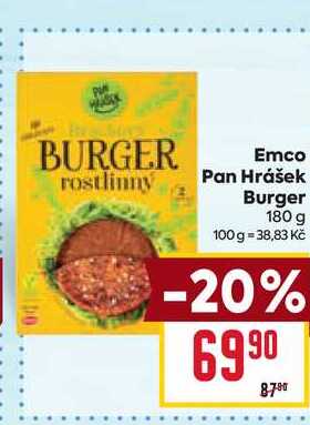 Emco Pan Hrášek Burger 180 g