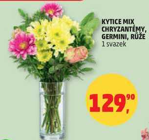 KYTICE MIX CHRYZANTÉMY, GERMINI, RŮŽE, 1 svazek