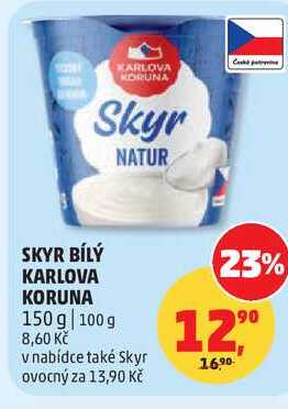 SKYR BÍLÝ KARLOVA KORUNA, 150 g