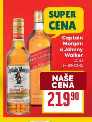 Captain Morgan a Johnny Walker 0,5l