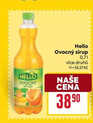 Hello Ovocný sirup 0,7l