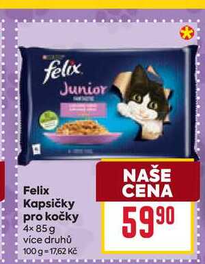 Felix Kapsičky pro kočky 4× 85 g 