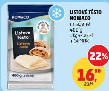 NOWACO Listové těsto, 400 g 