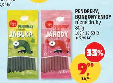 PENDREKY, BONBONY ENJOY různé druhy, 80 g