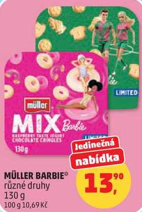 MÜLLER BARBIE různé druhy, 130 g