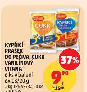 VITANA KYPŘICÍ PRÁŠEK, 6 ks v balení 6x 13/20g 