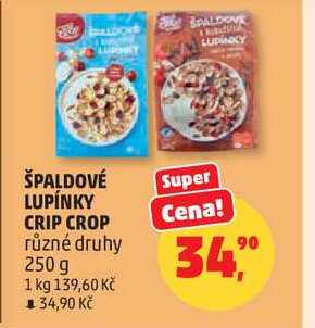 ŠPALDOVÉ LUPÍNKY CRIP CROP různé druhy, 250 g 