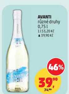 AVANTI různé druhy, 0,75 l