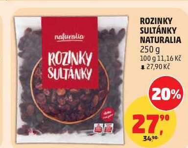 ROZINKY SULTÁNKY NATURALIA, 250 g  
