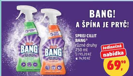SPREJ CILLIT BANG různé druhy, 750 ml  