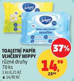 TOALETNÍ PAPÍR VLHČENÝ WIPPY různé druhy, 70 ks  