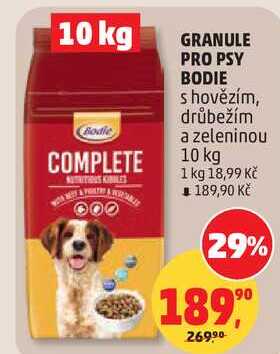 GRANULE PRO PSY BODIE s hovězím, drůbežím a zeleninou, 10 kg