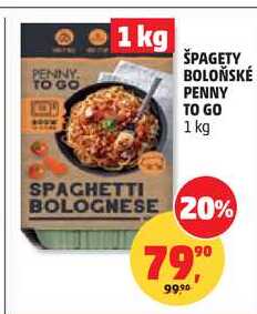 ŠPAGETY BOLOŇSKÉ PENNY TO GO, 1 kg