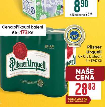Pilsner Urquell 6x 0,51, plech