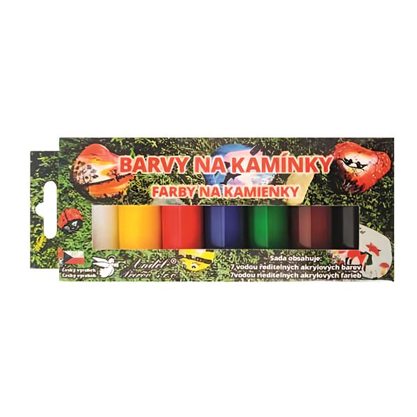 Anděl Přerov Barvy na kamínky akrylové základní lesklé 7 x 15 g